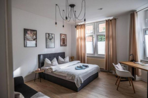 Boho City Apartment Zentrumsnah Arbeitsplatz